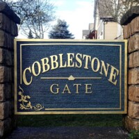 CNC routed entryway sign