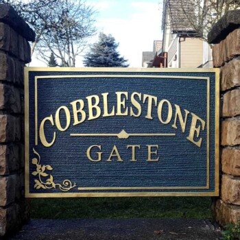 CNC routed entryway sign