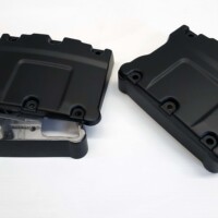 Rocker box coated in flat black
