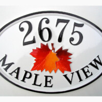 Custom metal maple leaf sign