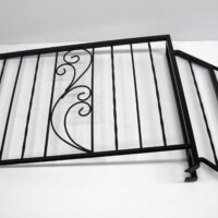Railing coated in black