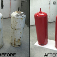 Mayfair powder coating before and after
