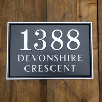Metal Address Sign
