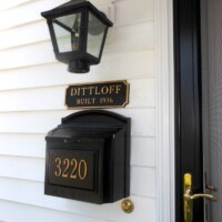 Metal mailbox sign