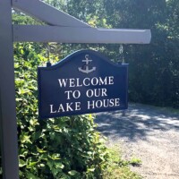 Hanging cottage sign