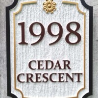 dimensional wood grain sign