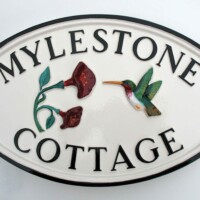 Oval 14 metal sign