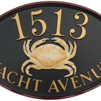 Address Sign with Crab